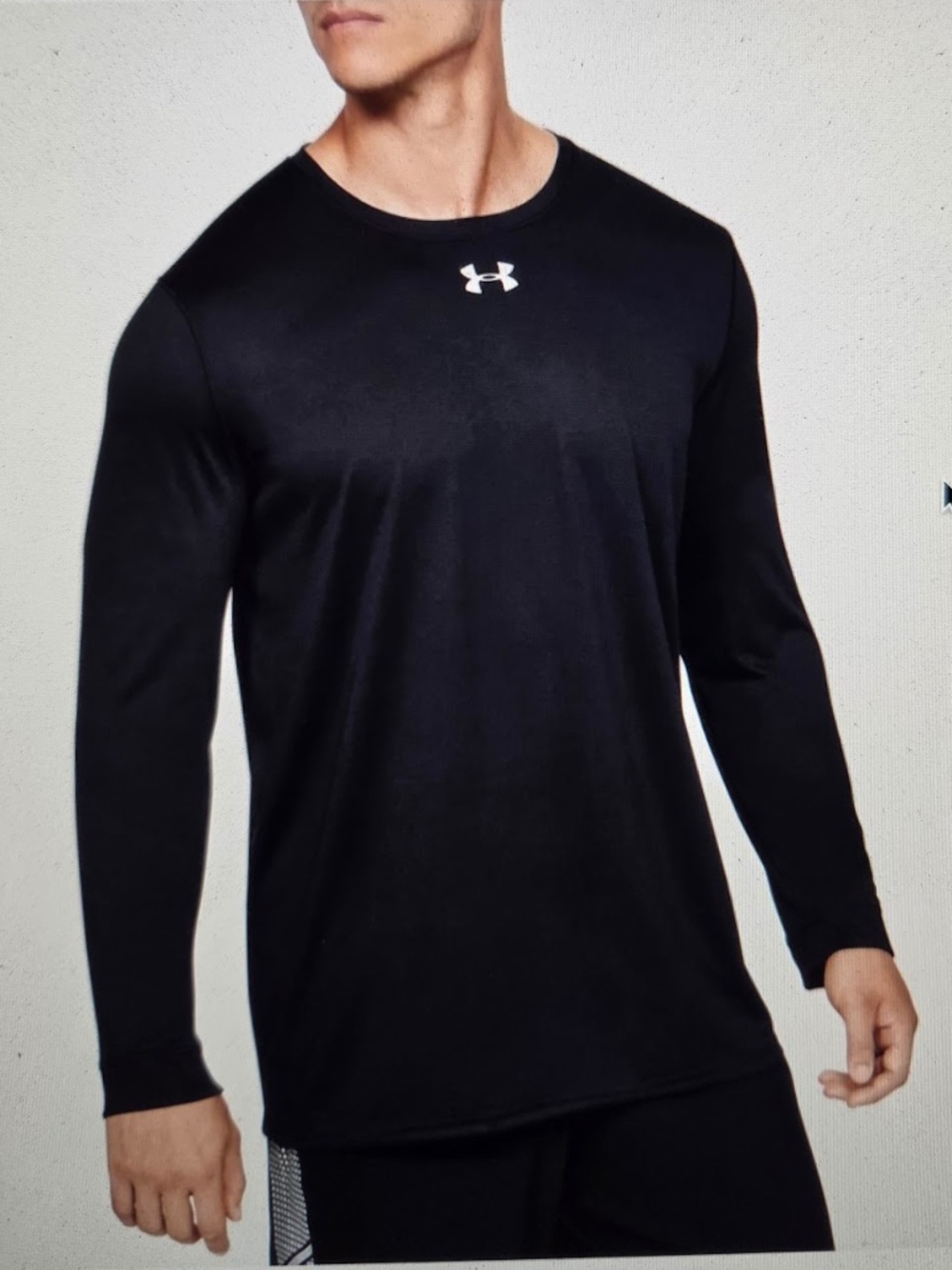 Under Armour Heat Gear Loose Fit Athletic Shirt Long Sleeve Black Size XXL